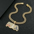 thumbnail image 4 of Hip Hop Cuban Chains Letters Necklace Pendants for Men and Women Necklaces Jewelry Iced Out Bling Chain, 4 of 6