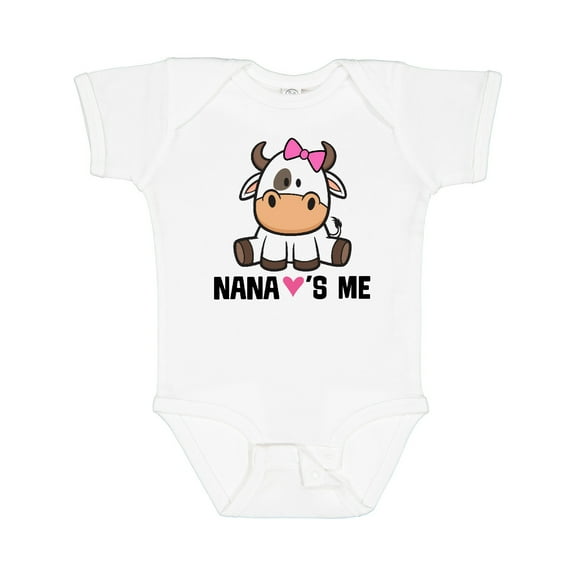 Inktastic Nana Loves Me Girl Cow Girls Baby Bodysuit