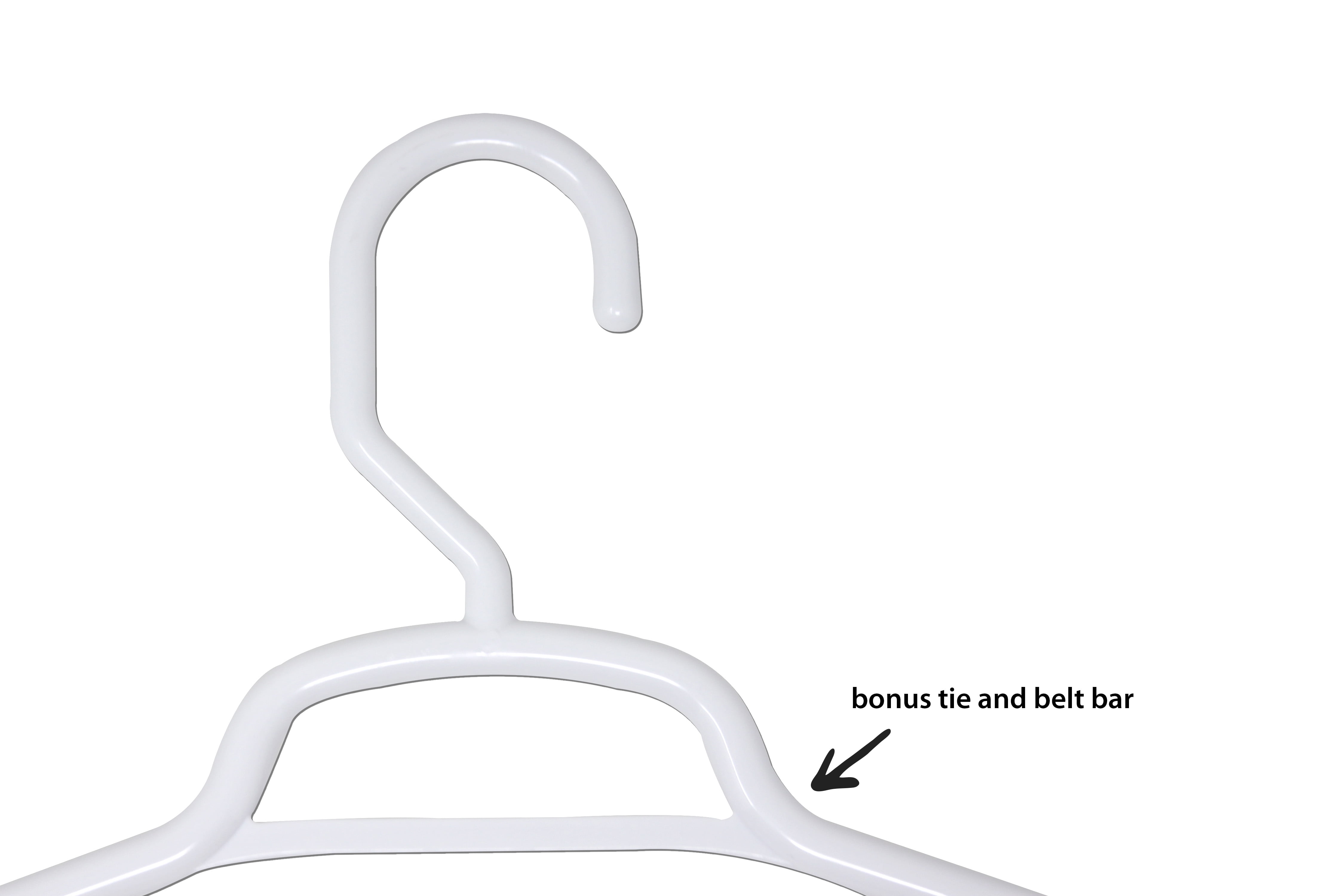 Adjustable Heavy Duty Plastic Extra-Wide Bumpless Clothes Hangers