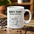 thumbnail image 4 of Hyturtle Personalized Mug Gift For Dad - Dad's Team - Fathers Day Gift From Daughter Son Wife - Birthday Christmas Gift For Men Dad Stepdad Uncle - Custom Name Coffee Cup Ceramic Mug 11oz -15oz, 4 of 5