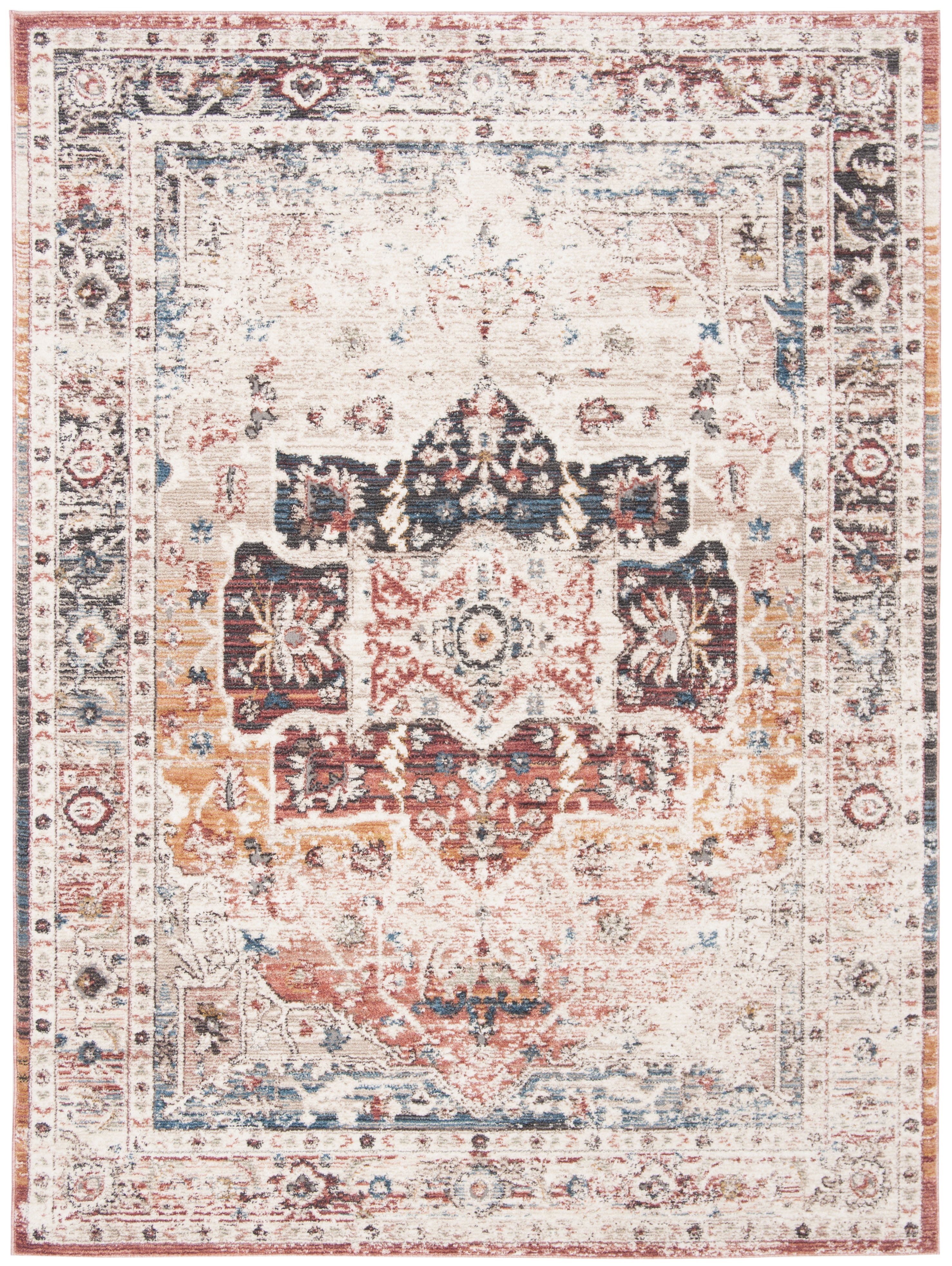 Safavieh Carlyle Anne Medallion Area Rug, Ivory/Blue, 5'3" x 7'6"