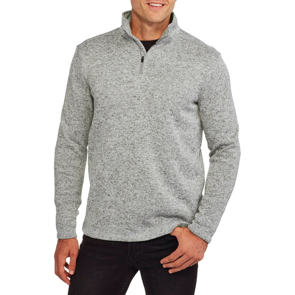 Faded Glory - Big Men's 1/4 Zip Pullover Sweater - Walmart.com ...