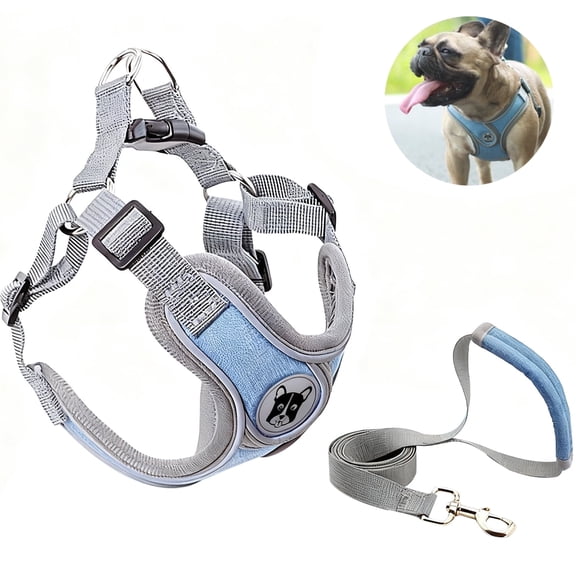 BTideas No Pull Dog Harness Medium Sized Dog,Adjustable Reflective Easy Walk Dog Harness & 5ft Leash