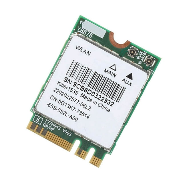 Killer 1535 R3 Tarjeta Inalámbrica Killer 1535 Mac 9CB6D00A420D Para asesino 1535ac Banda dual 802.11ac Ngff M.2 867Mbps 4.1 JUEGO TARJETA DE ROJO