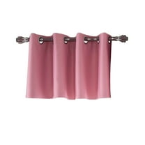 Hiroekza Short Curtains with Light Blocking Function Polyester Kitchen Window Curtains Drapes Cafe Curtains 29 x 14 Inches Pink
