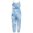 thumbnail image 6 of EGNMCR Toddler Baby Girl Jumpsuit One Piece Sleeveless Strap Romper Pant Summer Outfit Clothes-Blue-4-5T, 6 of 6