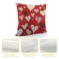 thumbnail image 4 of CMMY  Valentines Day Pillow Cover,White Hearts Decorations Holiday Farmhouse Decorative Pillow Case for Sofa Couch Decor, 4 of 5