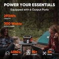 thumbnail image 4 of Jackery Estación de energía portátil Explorer 300, batería de litio de respaldo de 293 Wh, generador solar para exteriores, camping, viajes, caza, apagón (panel solar opcional), 4 of 5