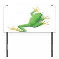 thumbnail image 3 of Animal Headboard, Illustration of a Frog from Behind Little Paws Tropic Nature Wildlife Modern, Upholstered Decorative Metal Bed Headboard with Memory Foam, Twin Size, Green White Yellow, by Ambesonne, 3 of 4