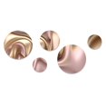 thumbnail image 2 of Designart "Smooth Liquid Gold In Soft Shades Of Gold And Taupe VI" Abstract Liquid Ink Metal Wall Art Set of 5 Piece, 2 of 5