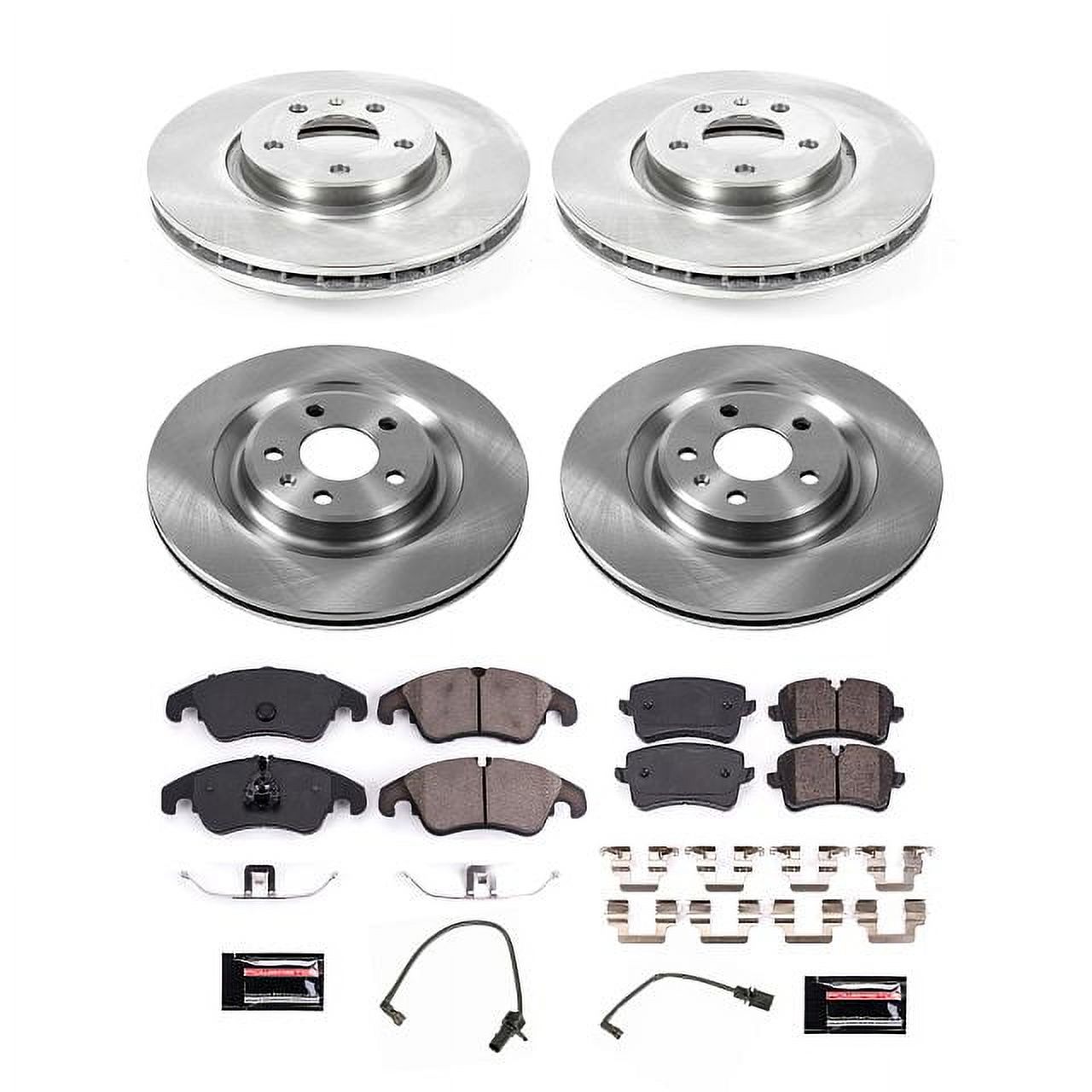 PowerStop Front and Rear Stock Replacement Brake Pad and Rotor Kit Fits: AUDI Select Models KOE8883