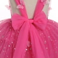 thumbnail image 6 of IBTOM CASTLE Toddler Girls Butterfly Birthday Dress Rainbow Tulle Formal Wedding Party Ruffle Tutu Dresses Photo Shoot 3-4 Years Hot Pink, 6 of 8