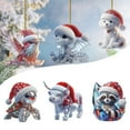 thumbnail image 2 of WIFKLSIIPG Acrylic 2D Flat Animal Series Suspension Decoration Car Interior Keychain Decoration, 2 of 8