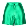 thumbnail image 5 of Shorts for Women Trendy,Women's Metallic Faux Leather Shorts High Waist Shiny Rave Short Hot Pants, 5 of 5