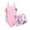 C1-Pink72, variant on Girls UPF 50+ Two Piece Swimsuit Cute Floral Print Beach Swim Pool Swimwear,Purple