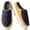 Dark blue, variant on Men's House Slippers Fuzzy Comfy Slippers Indoor Outdoor with Faux Fur Lining Fleece and Man House Shoes Bedroom