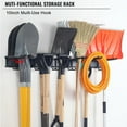 thumbnail image 3 of Wall Mount Tool Storage Rack, Heavy Duty Garage Storage Tool Organizer, Garden Tool Wall Hooks and Hangers, Hold Up to 350lbs Black 2Pack, AK806-Black-2Pack, 3 of 18