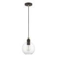 thumbnail image 6 of 48972-07 Livex Lighting Downtown - 1 Light Sphere Pendant In Industrial Style-16.25 Inches Tall and 8 Inches Wide-Bronze/Antique Brass Finish, 6 of 11