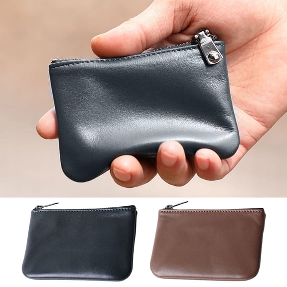 ZenCart Faux Leather Coin Purse Money Bag with Zipper Closure Cash Bag Pocket Wallet for Bills Coins Keys Cards Men And Women