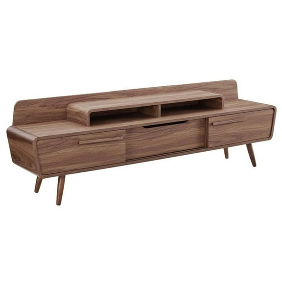 Allora Modern Laminate Wood TV Stand for TVs up to 74" in Walnut