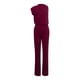 thumbnail image 1 of Mono de mujer de color liso con pantalón recto - Poliéster y spandex, tirantes finos, pierna ancha, diseño holgado informal., 1 of 3