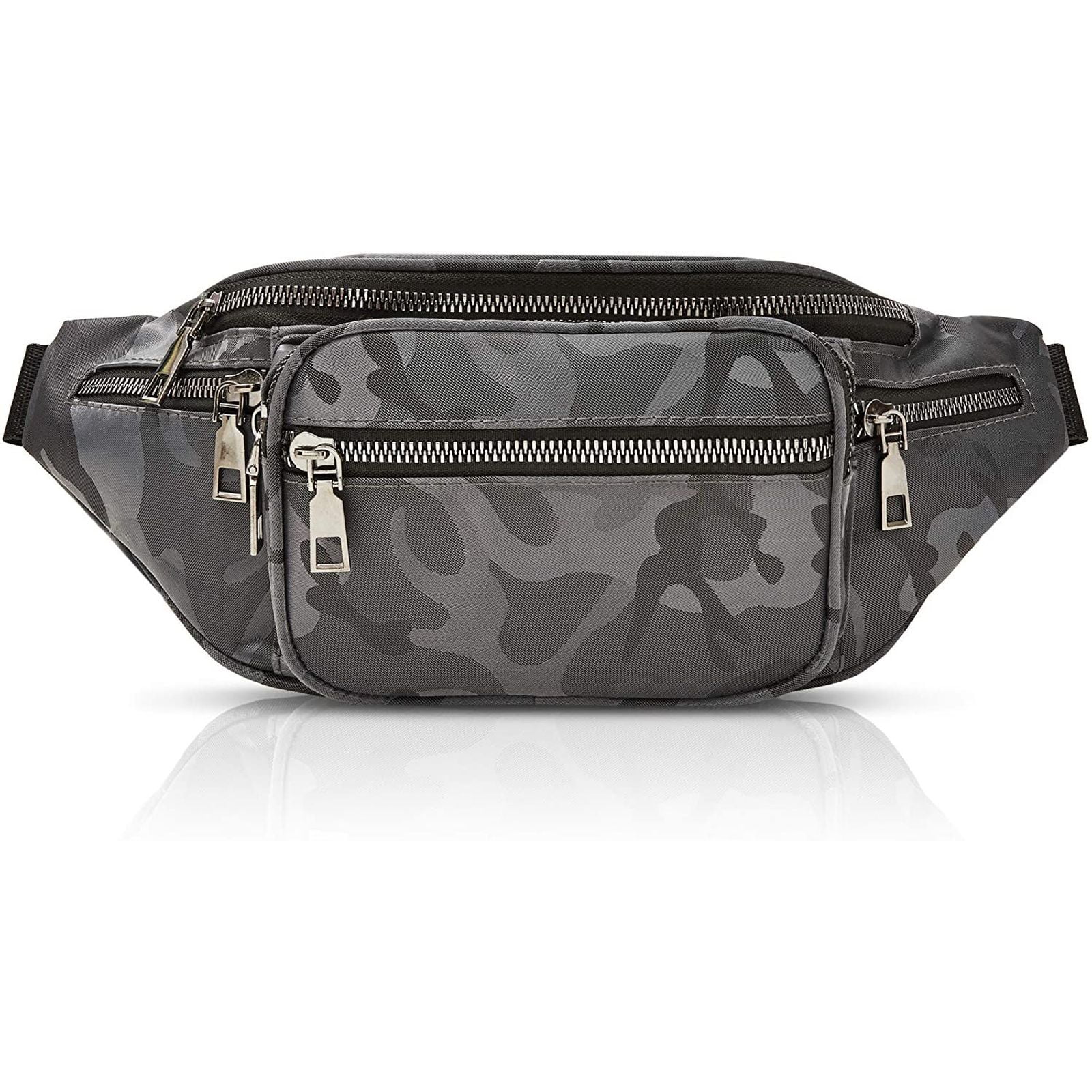 Camouflage Fabric Bum Bag Waist Bag Fanny Pack Money Pouch Belt Travel Holiday Shiny