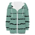 thumbnail image 6 of Usmixi 2023 Sweatshirt Coat for Women Winter Hooded Coat for Women Fashion Striped Print Zip up Drawstring Hoodies Tops Lightweight Casual Long Sleeve Fall Sweatshirt Outwear with Pocket Weekly, 6 of 7