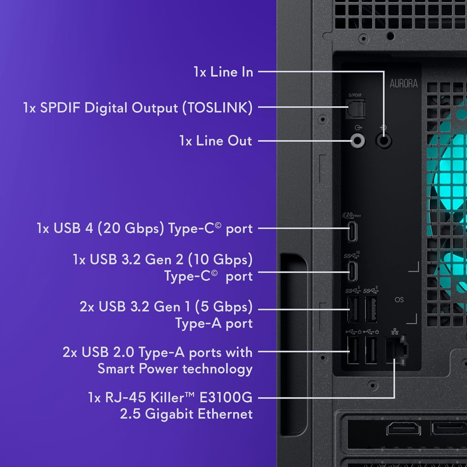 Dell Alienware Aurora Gaming Desktop Intel Core Ultra 7 265F NVIDIA GeForce RTX 5070 64GB RAM 2TB SSD Windows 11 Home