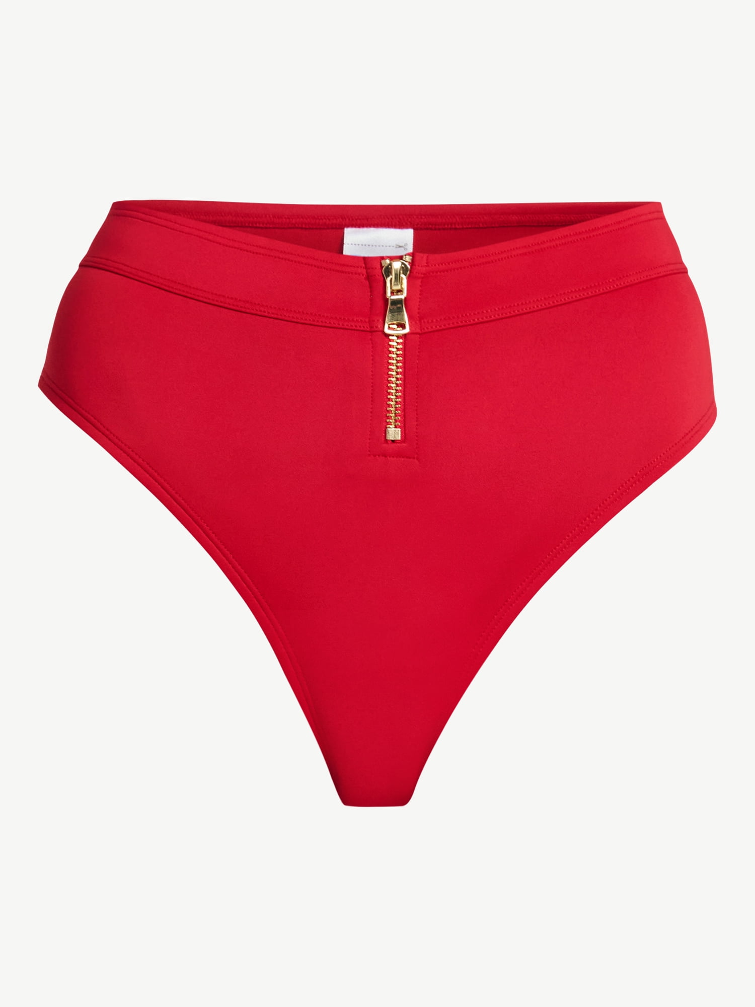 Time and Tru Women's Compression Zipper Bikini Bottoms, Sizes XS-3X