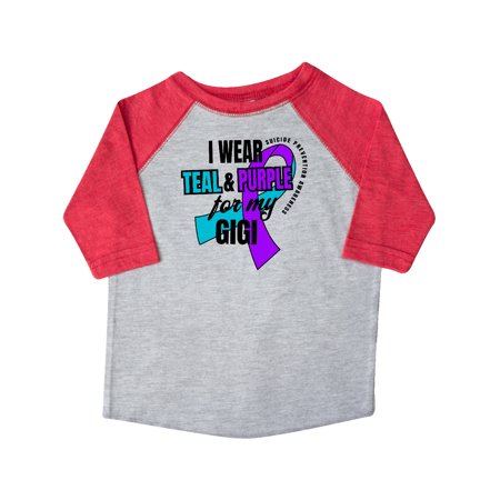 

Inktastic Suicide Prevention I Wear Teal and Purple for My Gigi Gift Toddler Boy or Toddler Girl T-Shirt