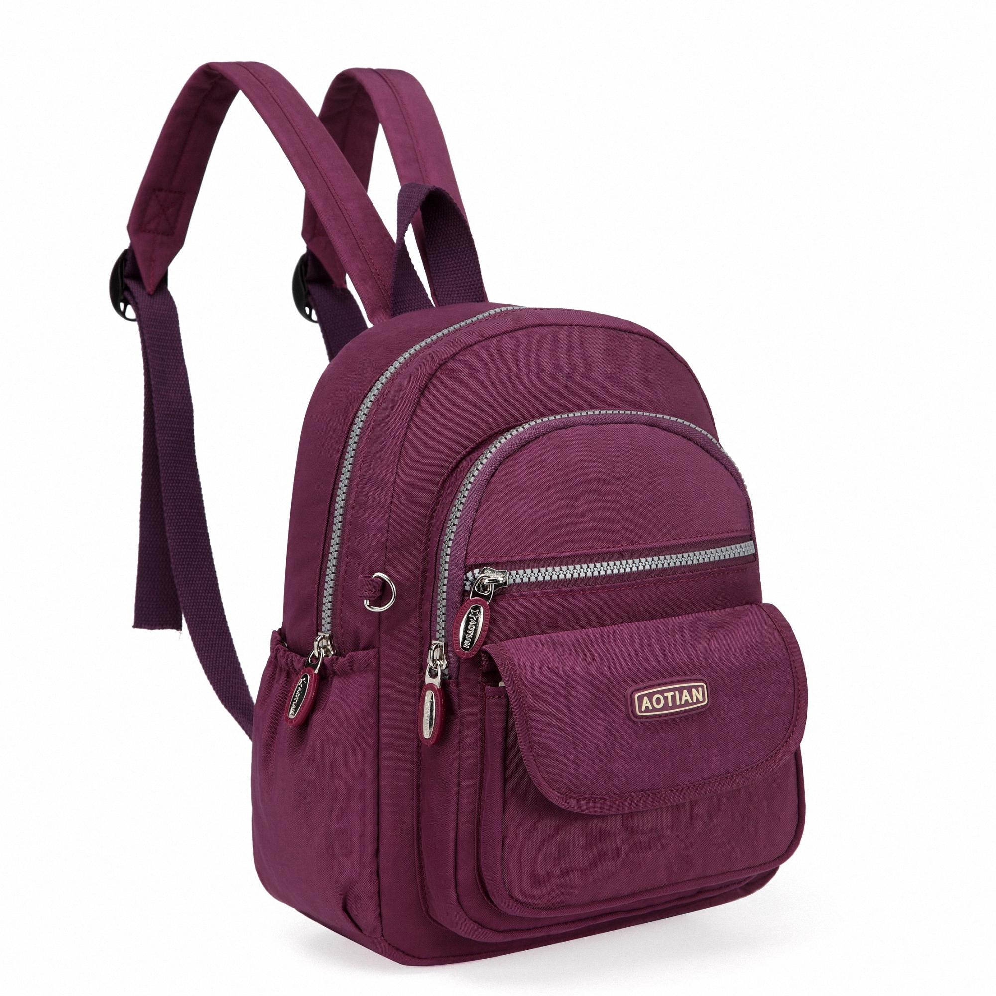 AOTIAN Mini Nylon Women Backpacks Casual Lightweight Small Daypack for Girls Purple - image 2 of 7