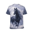 thumbnail image 2 of LAOLIUSN Mens Animal Graphic T-Shirt Funny Horse Short Sleeve Tee Tops S-4XL, 2 of 7