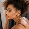 thumbnail image 3 of Turandoss Thick Gold Plated Chunky Large Hollow Tube Hoops Earrings for Women Hypoallergenic Lightweight Jewelry Birthday Gift for Women 13/15/20/25/30/40mm, 3 of 8