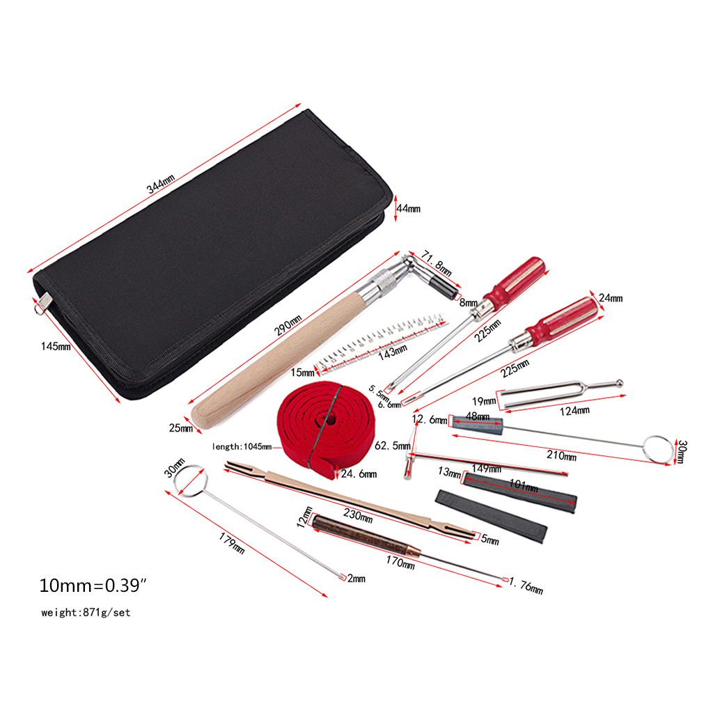 NEXAVKPR Professionelles Piano Tuning Kit Piano Tuner Werkzeuge Tuning Mute Wrench