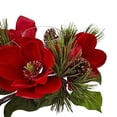 thumbnail image 3 of Nearly Natural Magnolia & Pine Candelabrum, Red,12 x 7.5 x 12, 3 of 3