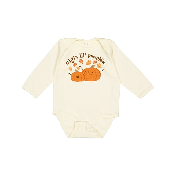 Inktastic Gigi's Lil' Pumpkin Boys or Girls Long Sleeve Baby Bodysuit