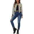 thumbnail image 2 of Chaqueta bomber para mujer Inspire Chic, corte ajustado, ligera, con cremallera, talla M, verde claro, 2 of 6