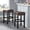 Brown + Set of 2 + Leather#RN, variant on Set of 2 Backless Faux Leather Counter Height Barstools, 26.75 PU Stools for Kitchen Island, Dark Brown