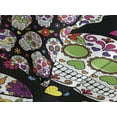 thumbnail image 4 of Ambesonne Sugar Skull Quilted Bedspread Set 3 Pcs, Mexico Themed Design, Queen Size, Multicolor, 4 of 5