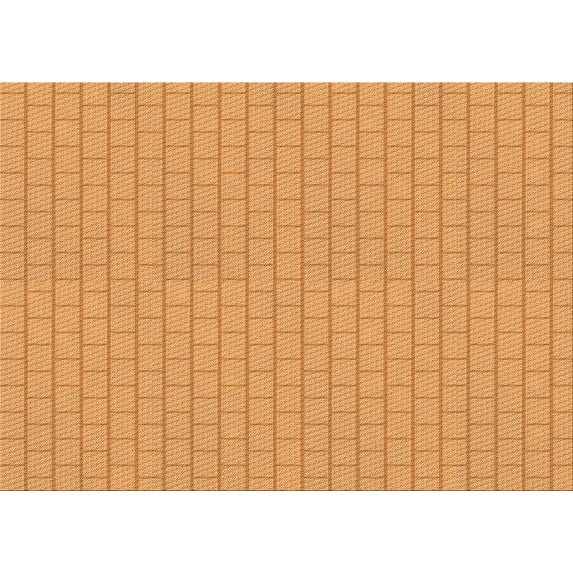 Ahgly Company Indoor Rectangle Patterned Neon Orange Area Rugs, 4' x 6'