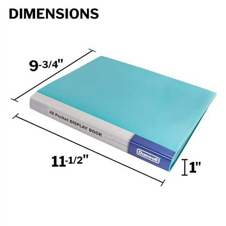 Dunwell 12x12 Binder with Sleeves - Folder with Clear Sheet Protectors, 24-Pockets, Display 48 Pages, 12 x 12 Presentation Book, Art Portfolio for