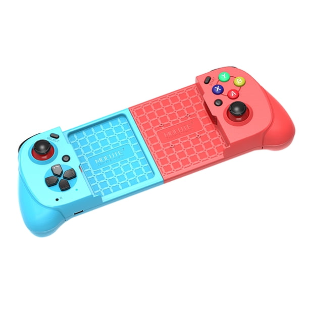 Nuevo MOCUTE-062 Controlador juego inalámbrico 5.3 extensible Hall Trigger Controlador juego Turbo Burst 3D Joystick dual Adecuado para Android/iOS/PUBG/Switch (rojo y azul)