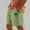 Green(New), variant on PNTUTB Men's Fashion Casual Coconut Tree Small Print Elastic Drawstring Summer Shorts with Pockets