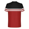 thumbnail image 2 of Men's Short Sleeve T-Shirts Casual Summer Crewneck Tops Moisture-Wicking Lightweight Workout Sport Tees (XL, Red #B), 2 of 5