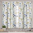 thumbnail image 2 of Ambesonne Nature Valance & Curtain, Poppies Daisies Rural, 55"x36", Pale Green Yellow Blue, 2 of 6