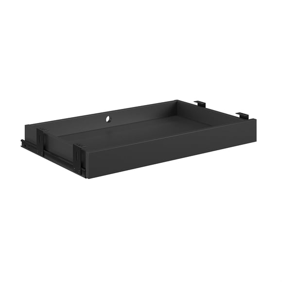 Sauder Affirm Engineered Wood and Metal Under Desk Organizer Drawer in Black