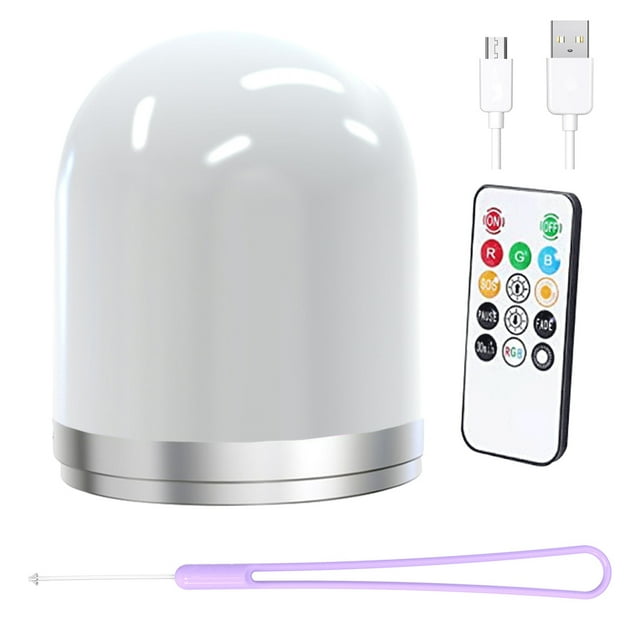 facefd Remote Control RGB Color Night Light Auto Power Off RGB night lamp Kid Bedroom USB Rechargeable Night Lamp