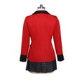 thumbnail image 4 of Red Blazer and Plaid Skirt Set - Youthful School Uniform Style Stage Outfit for Women, 4 of 8
