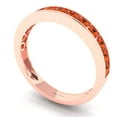 thumbnail image 2 of 0.39 ctw Wedding Band for Women - 18K Rose Gold Simulated Red Diamond Stackable Eternity Ring, 2 of 6