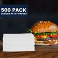 thumbnail image 4 of SDTC Tech 500 PCS Square Hamburger Patty Paper  Parchment Paper 4.75x4.75 inch Non-Stick Food Grade Burger Paper Sheets for Preparing and Storaging Patties Bakings and More, 4 of 7
